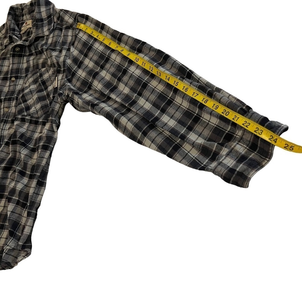 Men’s Woolrich Button Down Long Sleeve Plaid Shirt L Checkered Check Vintage - Picture 6 of 12